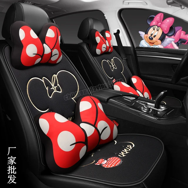 ディズニーミッキーマウスカーシートカバーフロント リアシートプロテクタークッションカーシートプロテクタークッションパッドカー