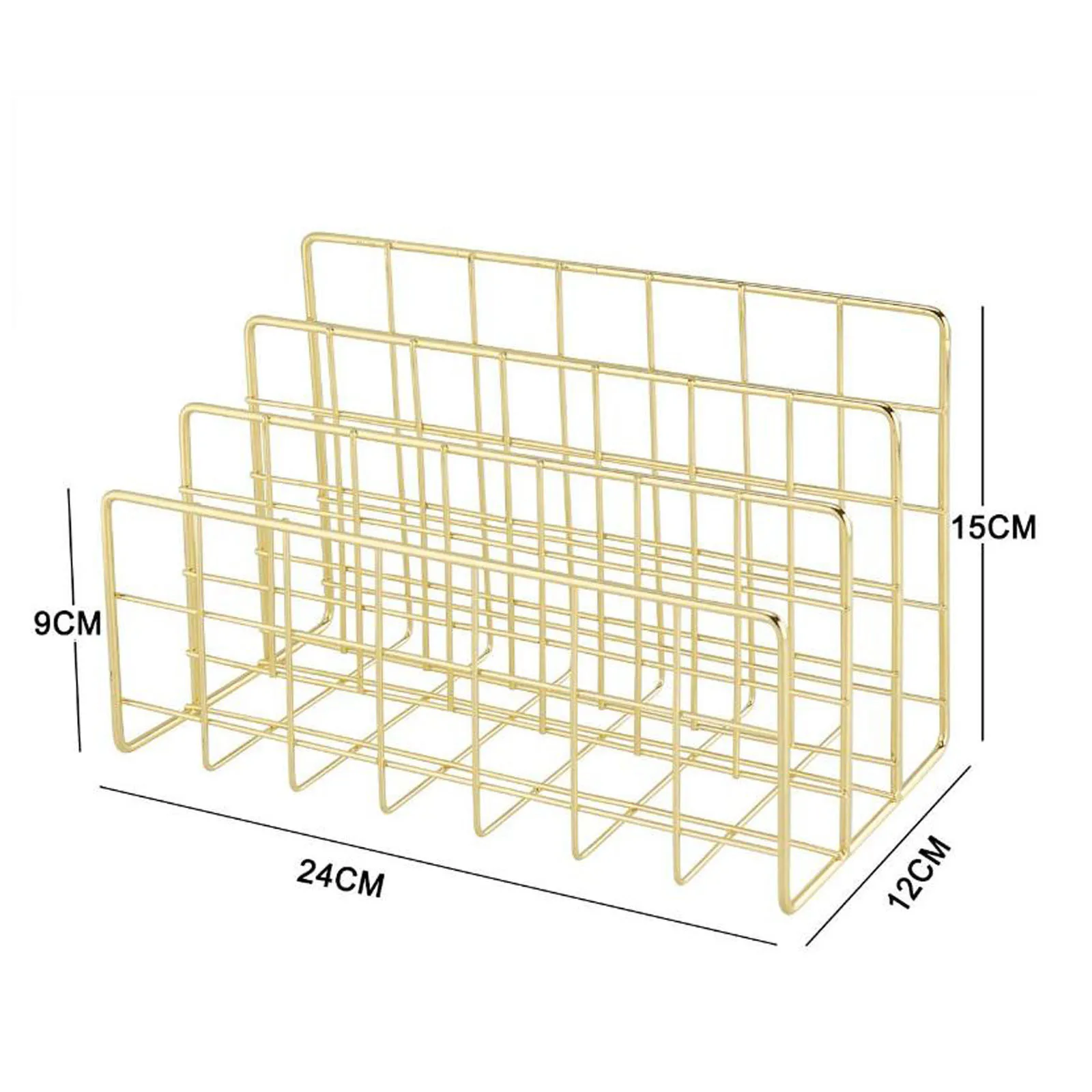 metal book Three Compartments Iron Bookcase Three Wrought Iron Bookshelf Creative Metal Book Stand Desktop Decoration book display stand