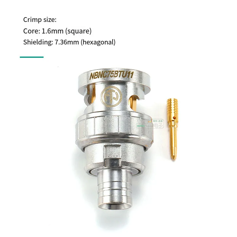 75Ω Gold BNC-Stecker + CANARE LV-61S Koaxialkabel für HD-Video CCTV-Übertragung Störungsfrei NBNC75BLP7 – Detail 10