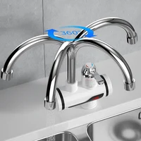 Robinet chauffe-eau électrique instantané en acier inoxydable, 360 W, 3000 V, 220 degrés, chauffage à froid, pour la cuisine 3