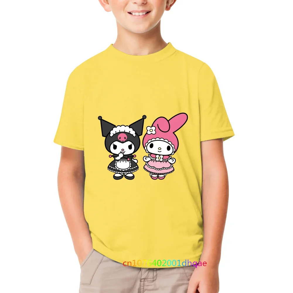 

Kids Fashion Tees Kawaii-s Kuromis tshrits Summer Boy Girl Clothes Anime Cartoon Pure Hello Kitty-s T-Shirt Casual Wear 26-28