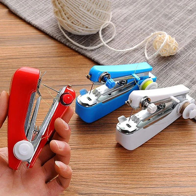 Mini máquina de coser Manual portátil, herramienta de costura de