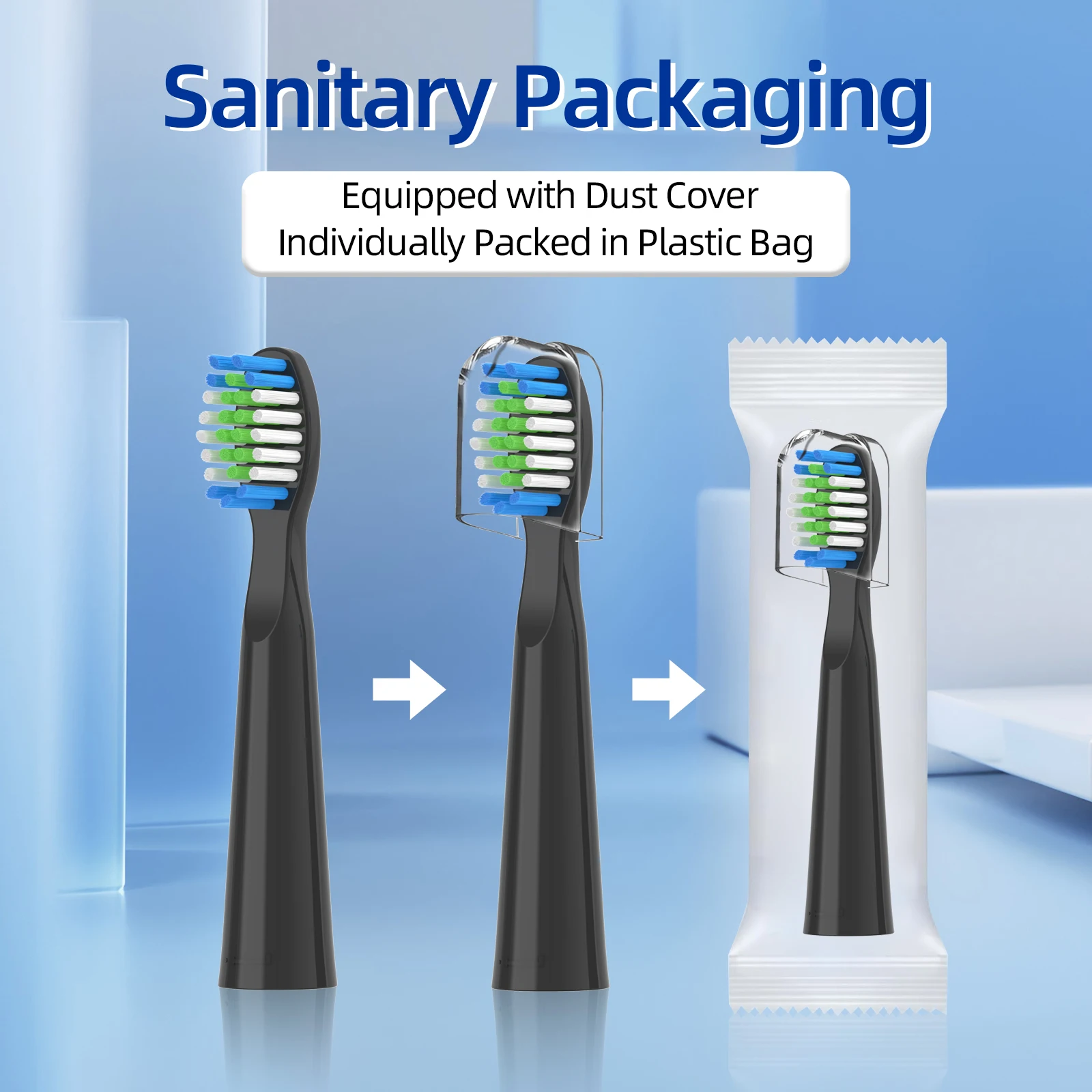 Compatible with Bitvae D2 Electric Toothbrush Replacement Heads, for Bitvae D2 Electric Toothbrush,10 Pack 6