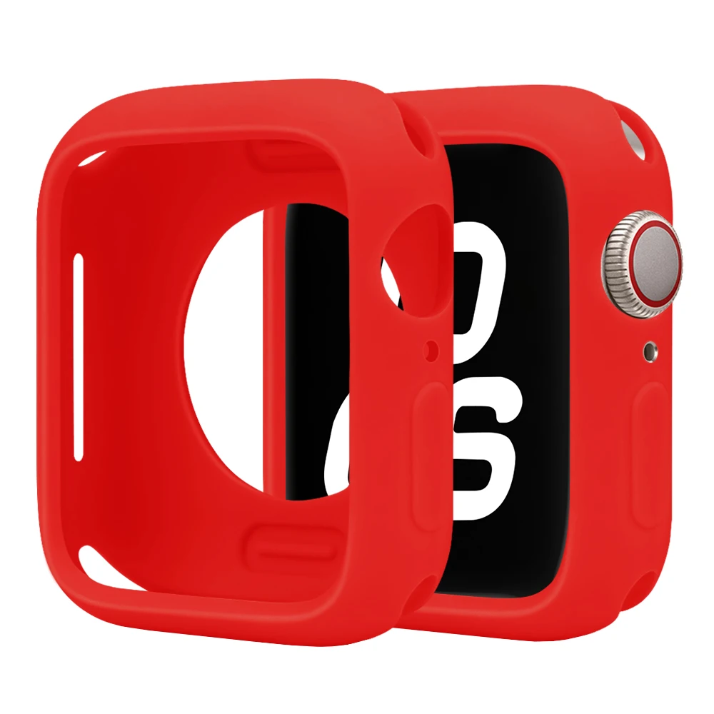 Premium Soft Silicone Protective Case for Apple Watch - Enhanced Protection Shell Cover