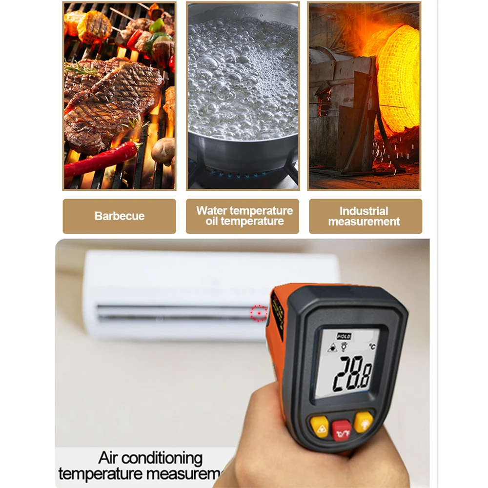 Infrared thermometer, kitchen thermometer, water temperature measuring  baking commercial oil temperature gun - AliExpress