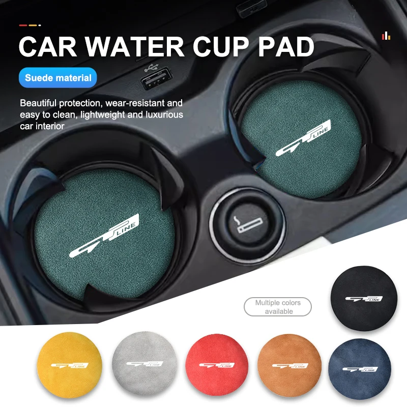 2Pcs Car Center Console Coaster Water Cup Non-Slip Pad for KIA gt gtline Xline ceed Forte RIO STINGER Seltos K3 K4 cup holder coasters cup holder inserts car coaster pads cup holder insert