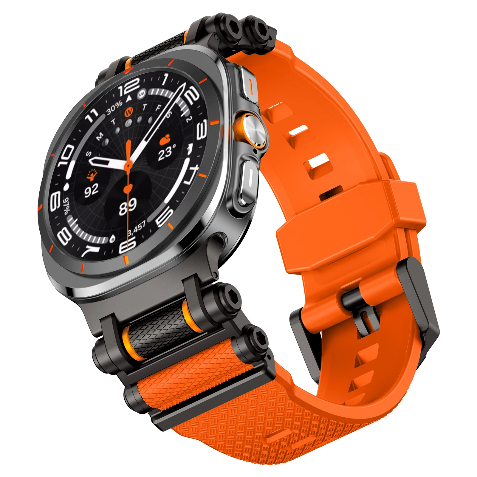Elegant Silicone Sport Strap for Luxury Watches - 47mm No-Gap Wristband Bracelet