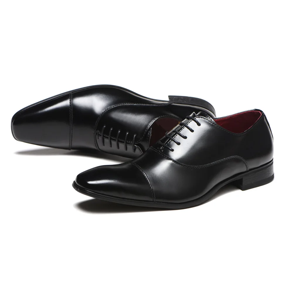 Mens Leather Dress Shoes Men Formal Shoes Leather Business Casual Shoes Men Dress Office Luxury Male Breathable Oxfords Size 39-46