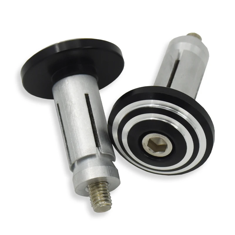 

13.5-18mm Retrofit Motorcycle Universal Aluminum Alloy CNC Handlebar Silver Balance Block Bar End Cap With Dia 22mm