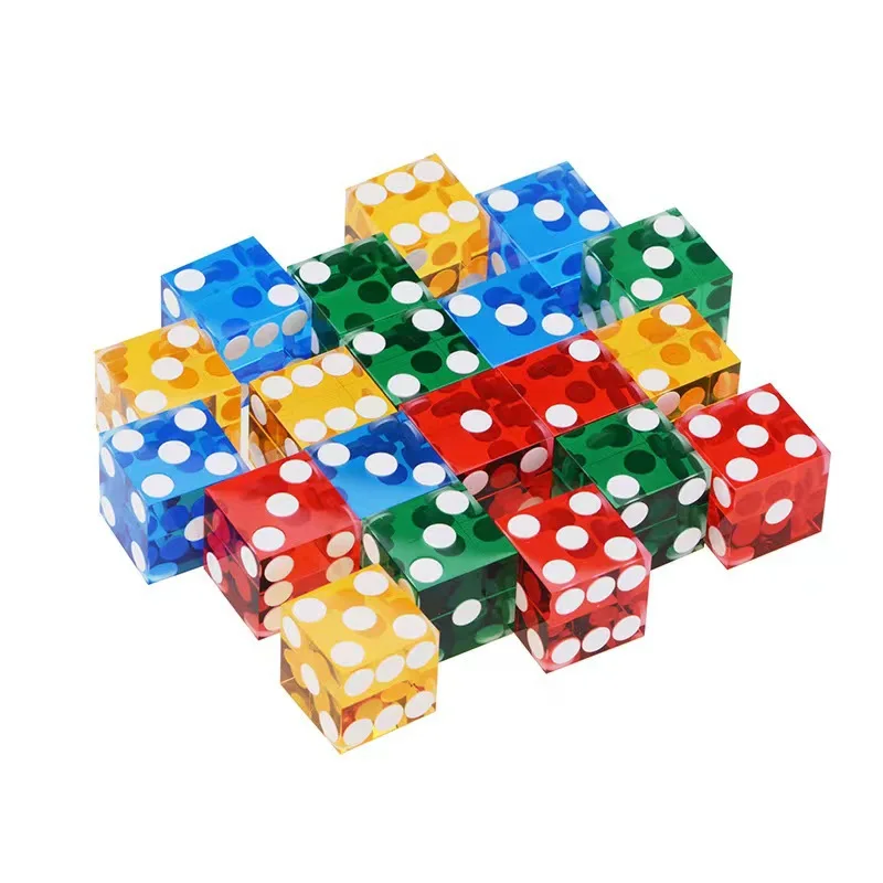 1 Piece Right Angle Point Precision Acrylic Dice 19mm Transparent Six Sided Dice Entertainment