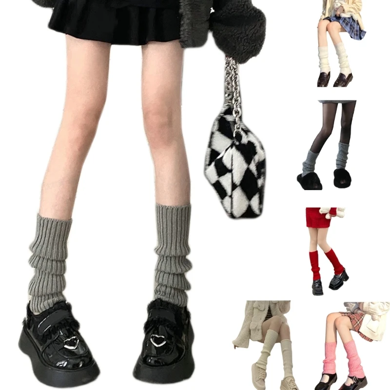 

80s Party Dance Legwarmers for Women Knitted Long Boot Socks Winter Leg Warmers