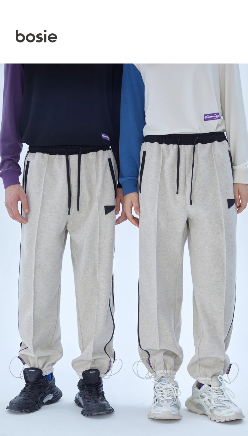 Description Picture 2 of itemWei Bosie Double Drawstring Casual Contrasting Sports Pants
