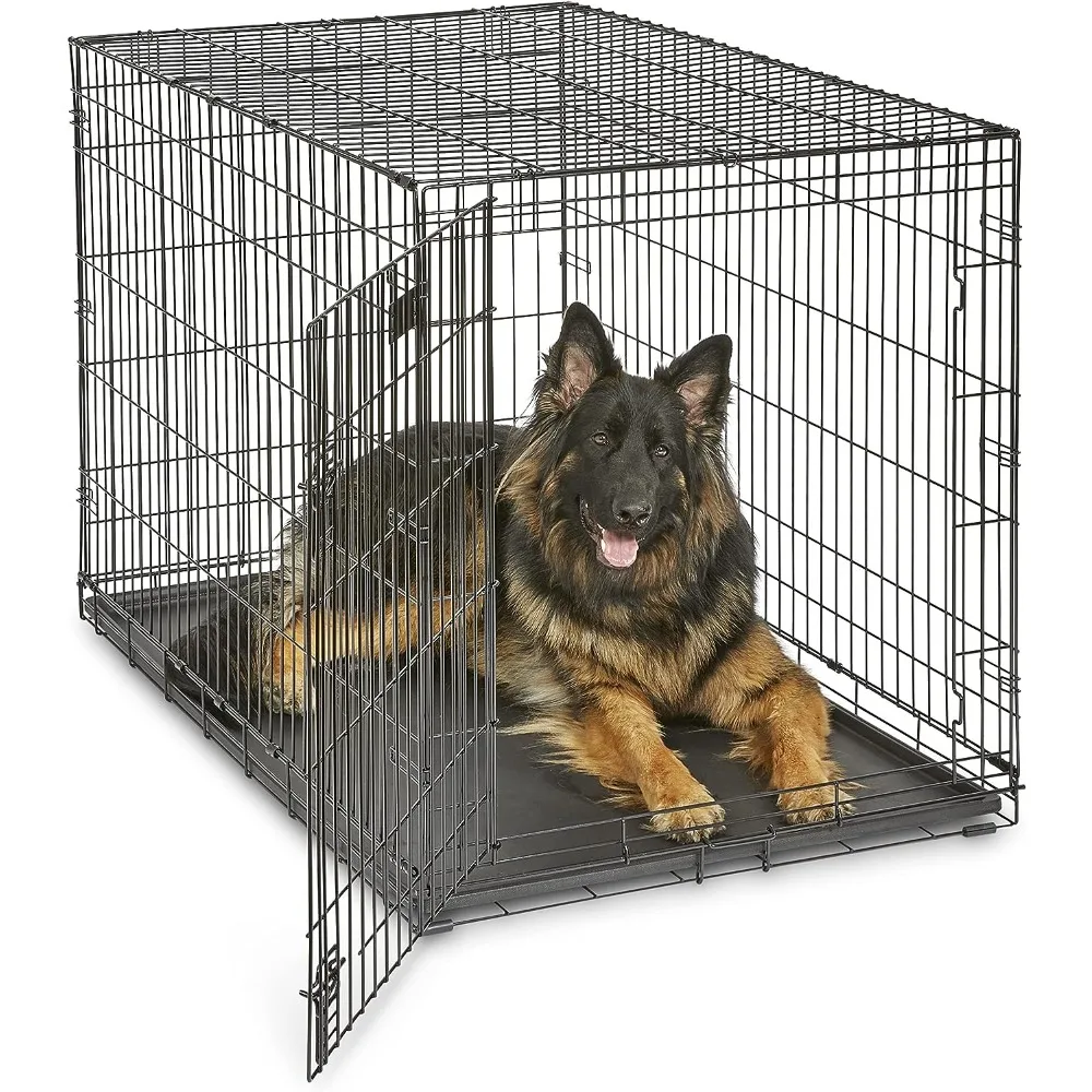 

Newly Enhanced Single Door iCrate Dog Crate, Includes Leak-Proof Pan, Floor Protecting Feet, Divider Panel & New Patented