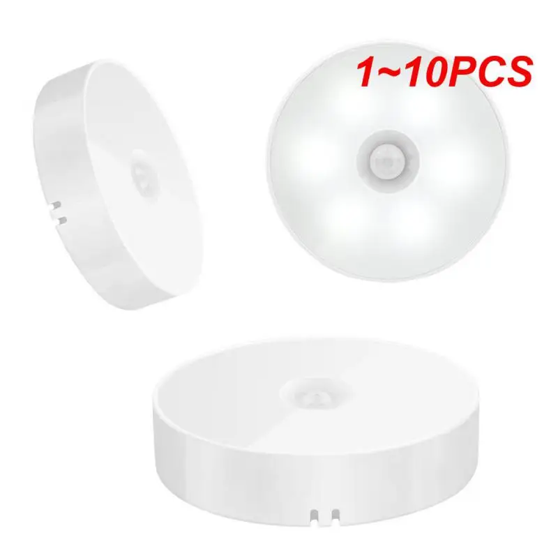 

1~10PCS Motion Sensor Night Light Intelligent Body Light Sensor USB Charging Night Lamp Bedroom Use For Kitchen Bathroom Closet