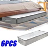 6PCS Quilt Storage Bag Large Capacity Quilt Storage Box Foldable Clothes Dust Storage Box Underbed Storage Boxes 1