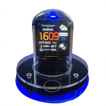 Nixie Tube Clock Smart Wifi Glow Diy Tube Clocks Cyberpunk Style Digital Table Clock Visual Display Changeable Automatic Update 6