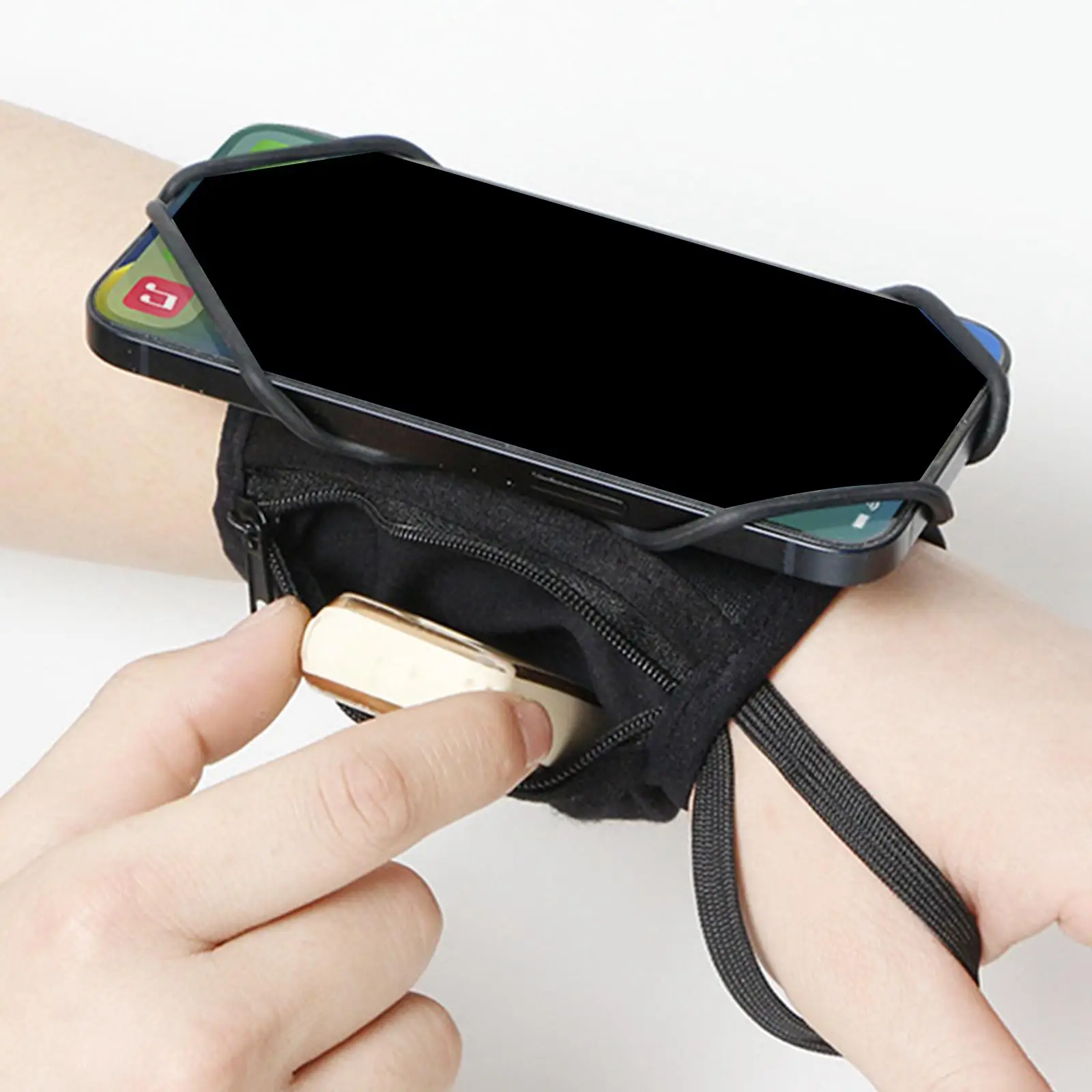 

Wristband Phone Holder with Key Holder Cellphone Holder Arm Band Detachable Arm