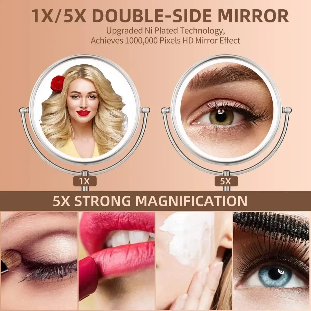 Vesaur lighted top makeup mirror
