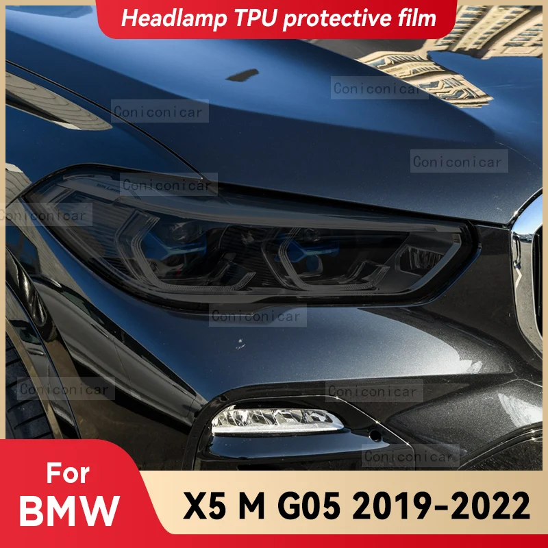 

Автомобильные фары головного света, крышка фары, копченая черная пленка из ТПУ, аксессуары, наклейка для BMW X5 M G05 2019-2022 2021
