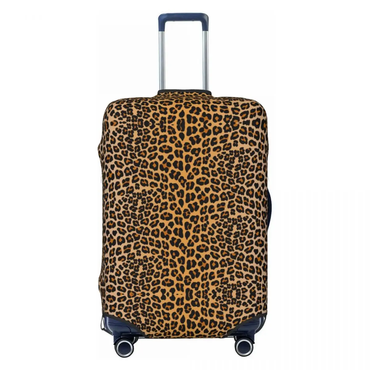 Leopard Print Travel Luggage Cover Dust Proof Animal Skin Suitcase Cover Protector Fit 18-32 Inch