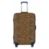 Custom Leopard Print Travel Luggage Cover Dust Proof Animal Skin Suitcase Cover Protector Fit 18-32 Inch 1