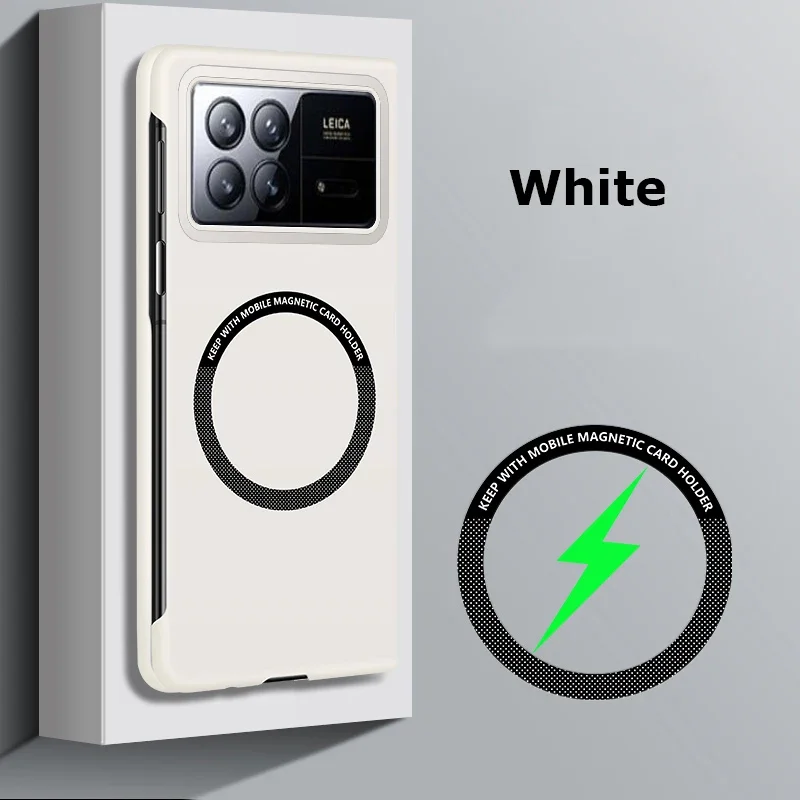 Matte Frameless Ultra Thin Magnetic Shockproof Back Cover Shell with Metal Ring