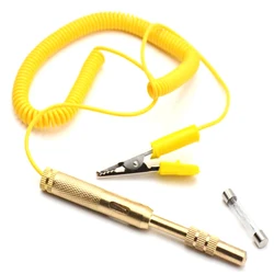 Multifunctional Electrical Voltage Tester Pen for Automotive Fuse and Light Socket Repair (YELLOW)
