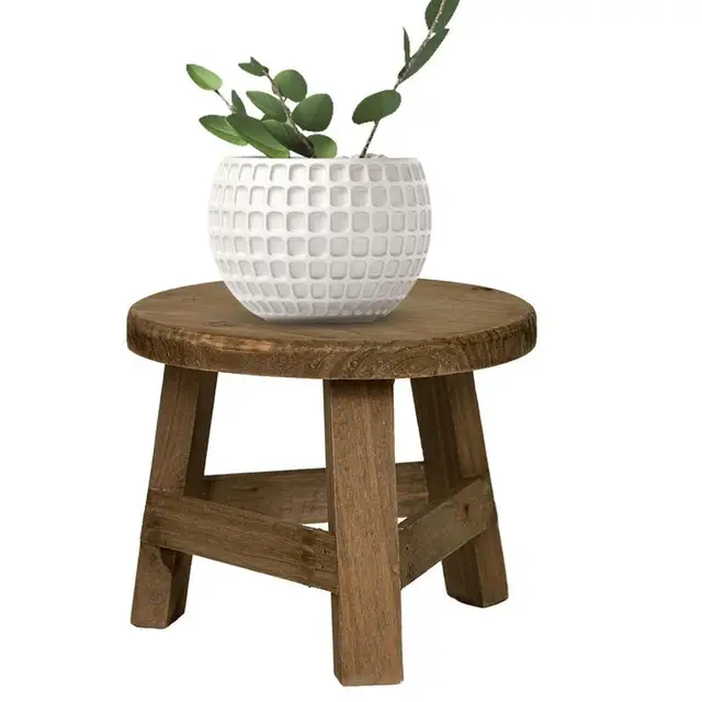 Mini Fa Széklet Kijelző Állvány Kerek Virágpolc Bonsai Többfunkciós Kerti Növényi Edény Emelkedő Tartó Otthoni Dekorációhoz