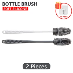 Silicone Baby Bottle and Cup Cleaning Brush - Versatile Home Cleaning Tool (2 Pieces)