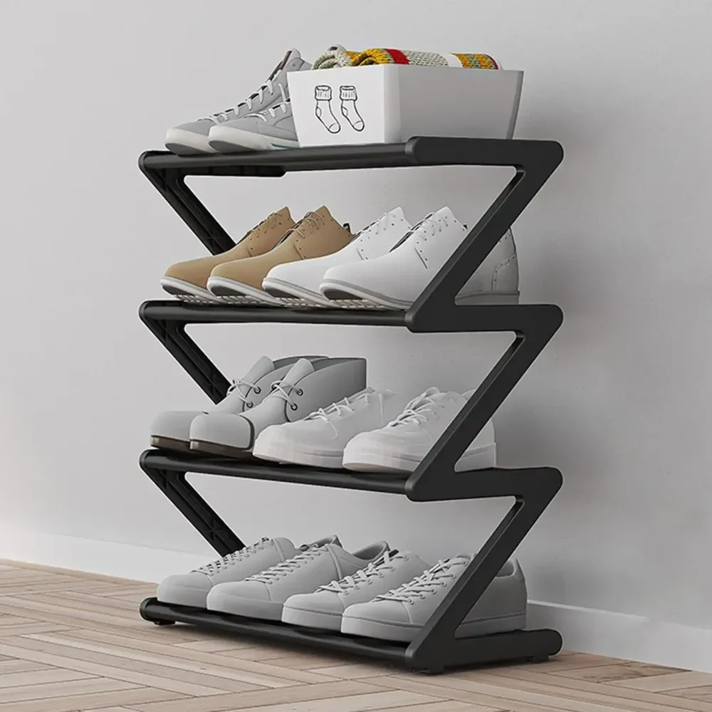 Shoe Rack Shoe Organizer 4-Tier Shoe Rack Small Shoe Rack Organizer Modern Hallway Storage Free Standing Space Saving Shelf for Apartment