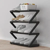 4-Tier Shoe Rack, Small Shoe Rack Organizer, Modern Hallway Shoe Storage, Free Standing Space Saving Shoe Shelf for Apartment 2