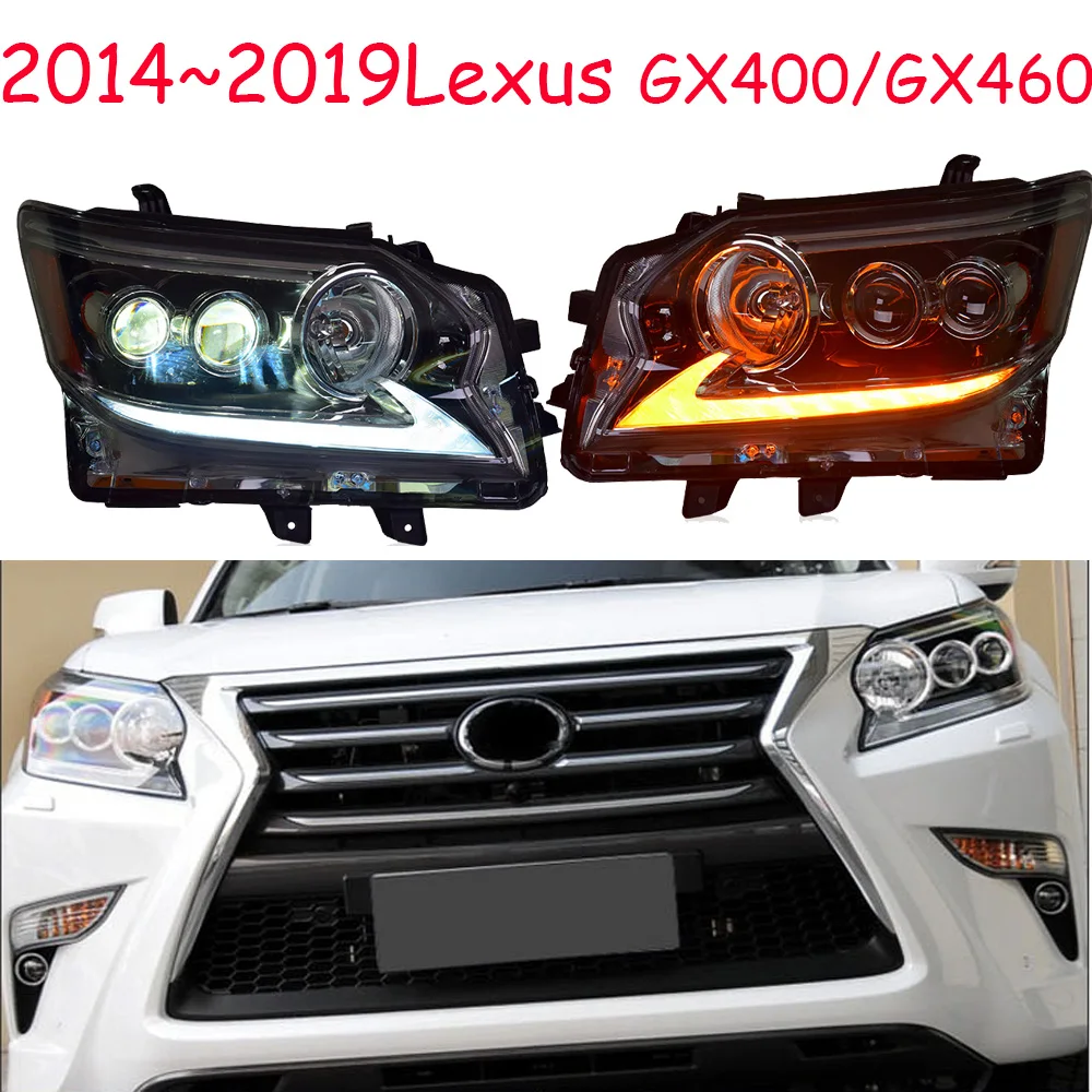 

1 шт. Головной фонарь для автомобильного бампера Lexuz GX400 GX460 светильник, 2014 ~ Y GX460 GX400 Головной фонарь автомобильные аксессуары