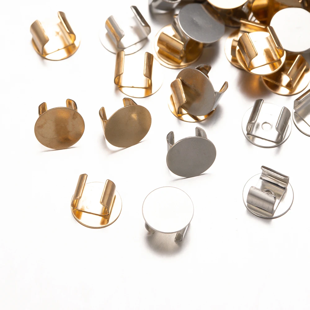 100Pcs Hair Bands Rope Clip Blank Base DIY Craft Buckle Scrunchies Tie Women Accessories Tool Jewelry Making Supplies Ornaments 4