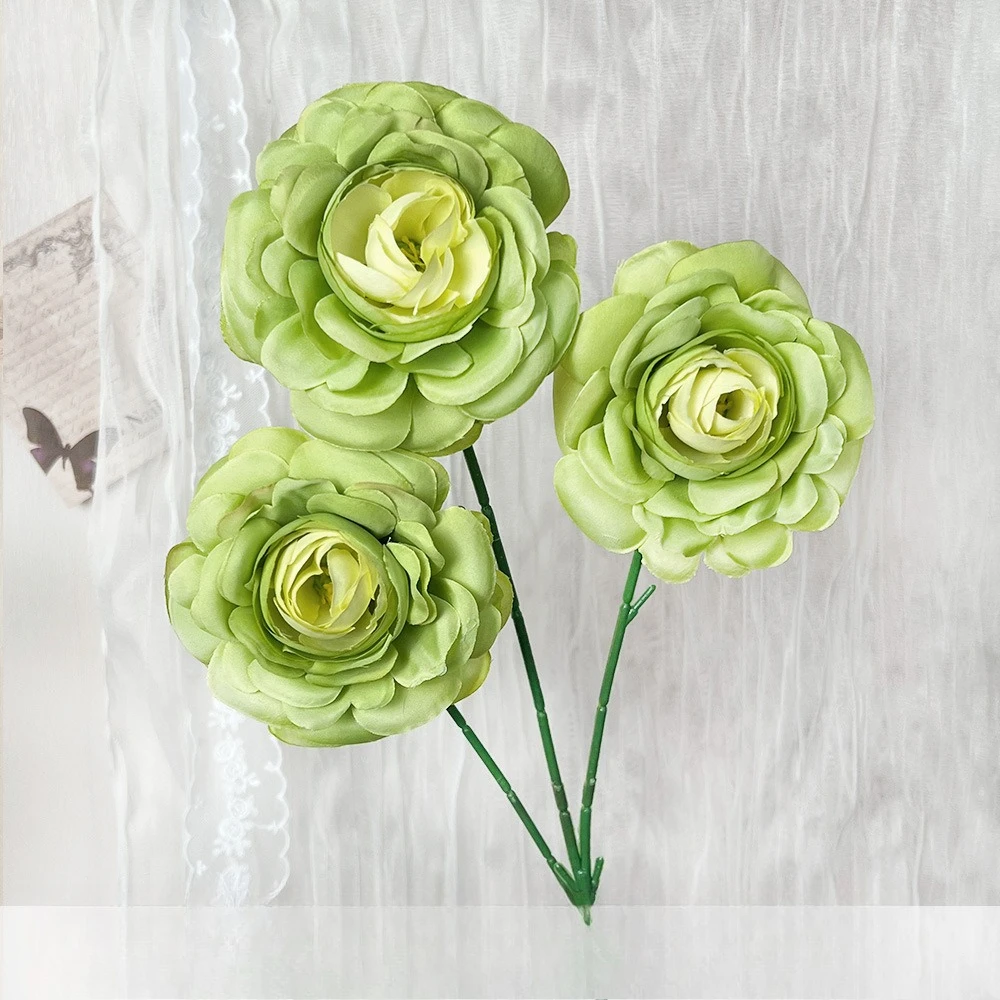 10 Stück Hochzeits-Deko Rosa Lotus-Tau Künstliche Blumen für Auditorium-Dekoration Simulierte 3-Zweig-Lotusblumen Seiden-Kunstblumen – Detail 16