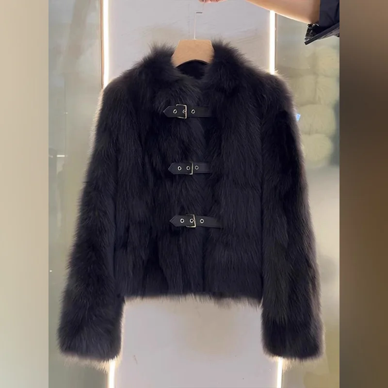 SELAITAILYE Fur Jacket Back View