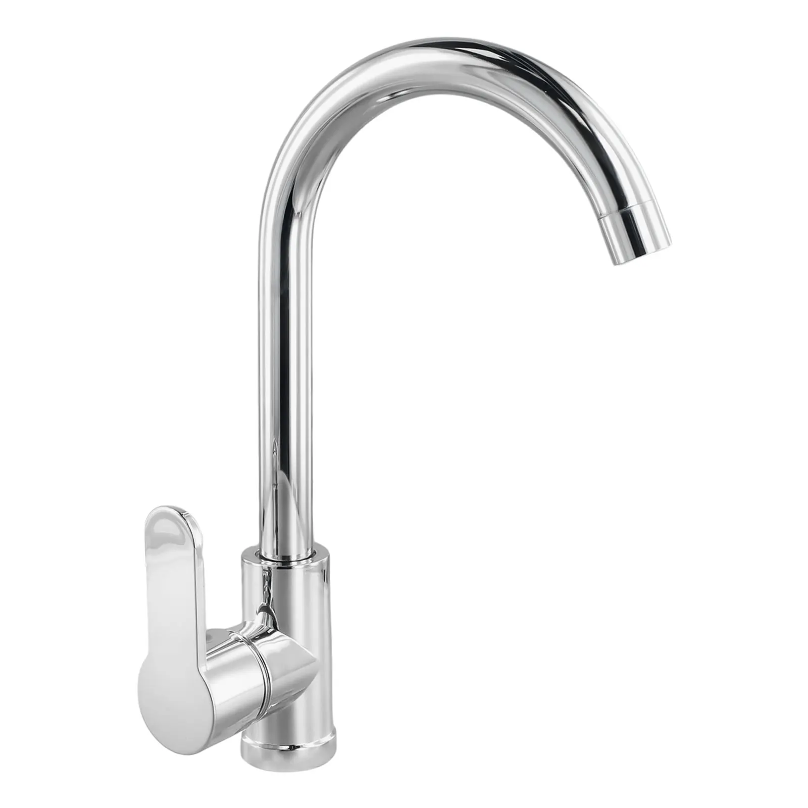 Stainless Steel Kitchen Faucet Polished Chrome Plated Swivel Basin Sink Cold Hot Easy To Operate Mixer Tap madica basin faucet mixer chrome bathroom basin mixer tap bathroom taps torneira para banheiro wash basin sink faucet brass tap