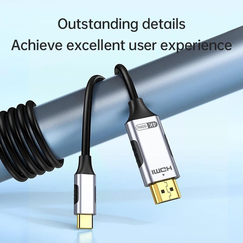4K 60Hz USB C to HDMI cable 4K 60Hz USB C to HDMI cable type C adapter HDTV converter cable for iPhone 15 TV converter MacBook Air iPad Samsung laptop
