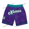 Custom Name and Number Purple Gold-White Basketball Shorts 3D Printed Men Youth Summer breathable mesh Sports Shorts LQD04 2