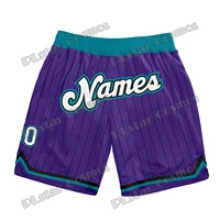 Custom Name and Number Purple Gold-White Basketball Shorts 3D Printed Men Youth Summer breathable mesh Sports Shorts LQD04 2