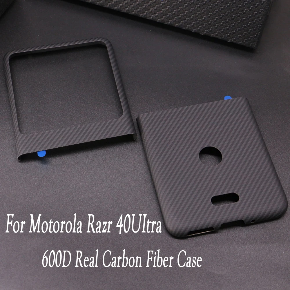 Ultra-Thin Kevlar Real Carbon Fiber 600D Phone Case For Motorola Razr 40UItra Pure Carbon  Aramid Fiber Shockproof Cover