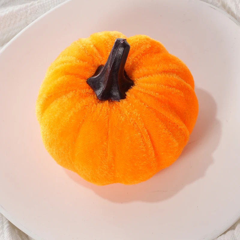 Artificial Pumpkin Decoration 5.5/8/10cm Velvet Pumpkin Halloween