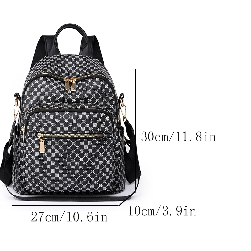 حقيبة ظهر مزدوجة بتصميم متطور من نسيج فاخر، متعددة...