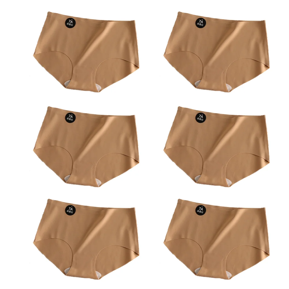 6 قطعة سراويل الحرير التوت سلس المرأة رقيقة جدا ال...