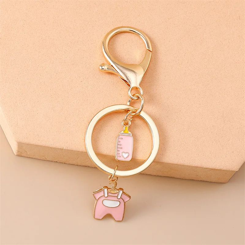 Niedlicher Babyflaschen-Schlüsselanhänger für Frauen und Männer, Auto-Schlüsselanhänger, Handtaschen-Anhänger, Schlüsselringe, Accessoires, DIY-Schmuckgeschenke