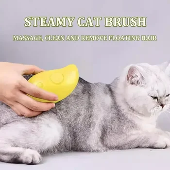 Cat Dog Steamy Brush Steam Brush Electric Sprayer for Massage Pet Grooming tool Shedding 3 in 1 Electric Sprays Massage Combs 2