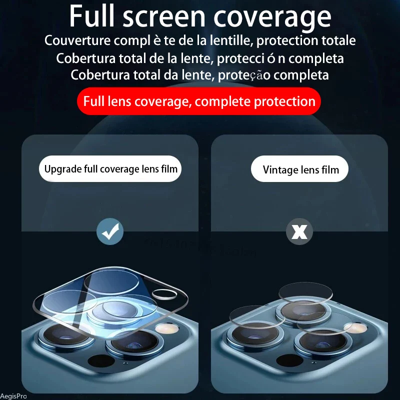 Premium HD Camera Lens Protection Glass Film - Full Coverage Protector