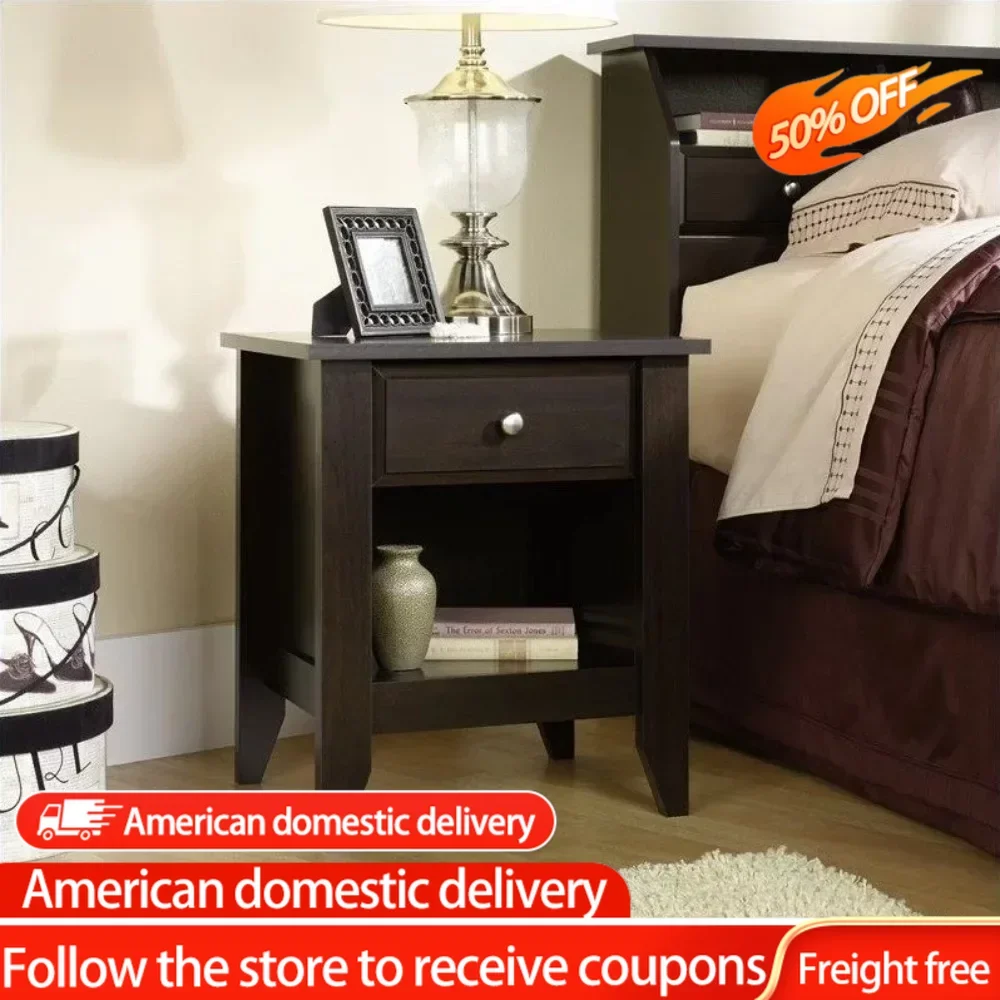 

Shoal Creek Nightstand With Drawer & Storage Shelf Bedside Tables for the Bedroom Furniture Jamocha Wood FinishFreight Free Hom