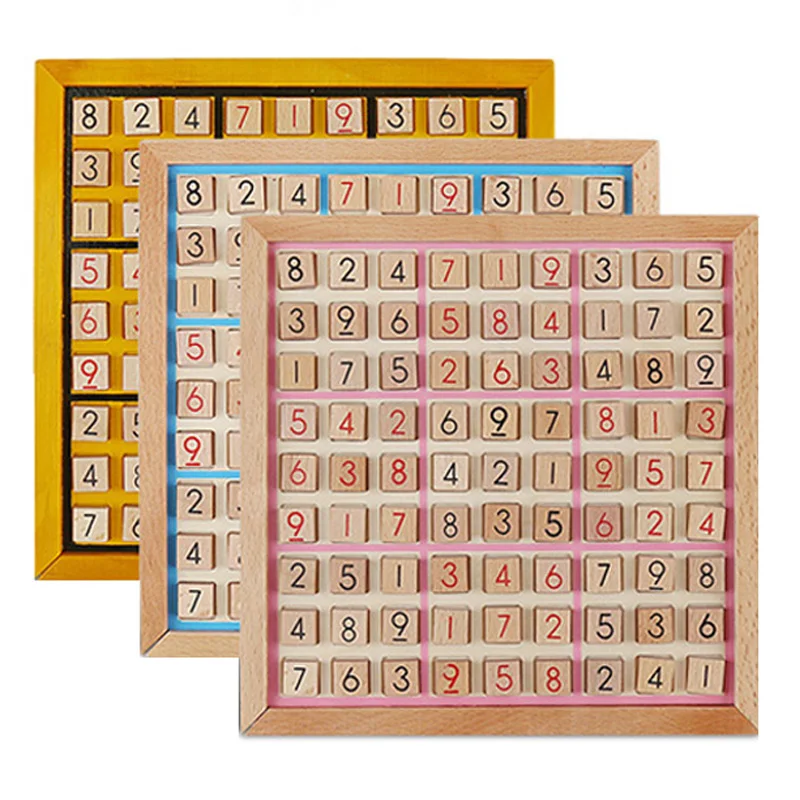Wooden Sudoku Board Game With Drawer Logical Thinking Puzzles Brain Teaser For Adults And Kids Educational Toys 6