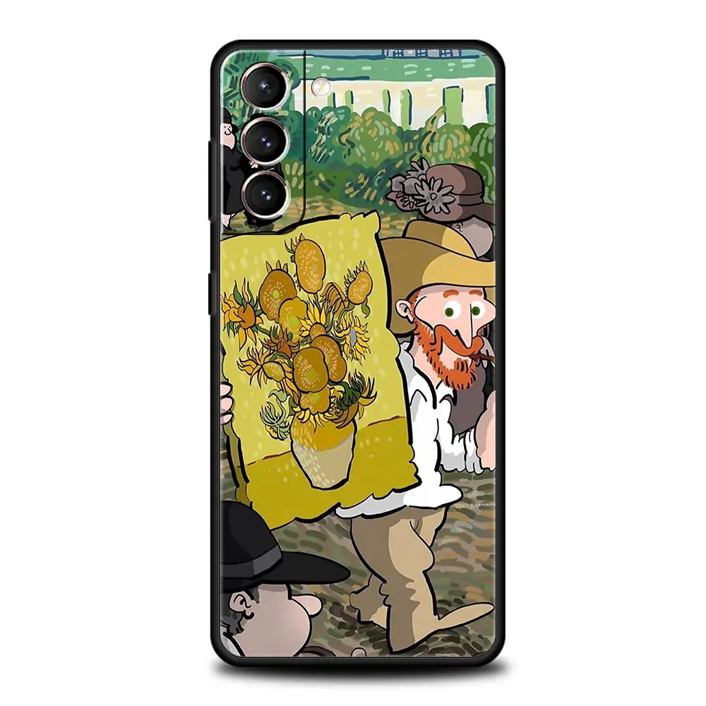 Van Gogh Sunflowers and Starry Night Art Phone Case