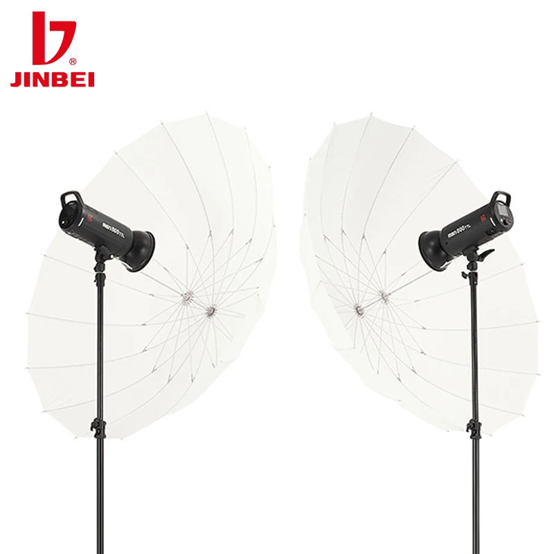 JINBEI 반투명 소프트 라이트 우산, 플래시 스트로브 조명용 화이트 디퓨저, 사진 스튜디오, 100 cm, 150cm, 40 인치, 60 인치